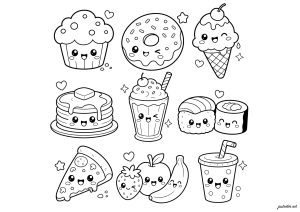 Délicieux festin de gourmandises adorables