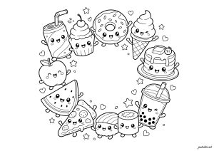Ronde de gourmandises Kawaii