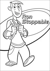 Coloriage simple de Ron Stoppable