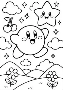 Kirby et son amie l'étoile