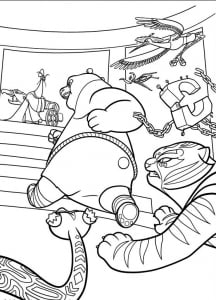 Coloriage de Kung Fu Panda à imprimer pour enfants