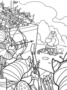 Coloriage de Kung Fu Panda à imprimer pour enfants