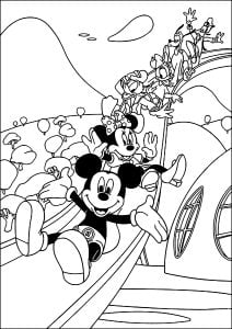 Coloriage la maison de mickey 00001