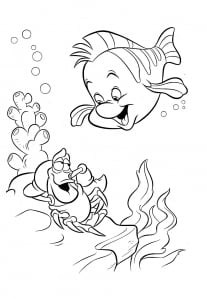 Coloriage ariel petite sirene disney 16