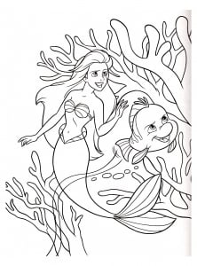 Coloriage ariel petite sirene disney 18