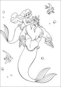 Le Roi Triton et sa fille la petite sirène