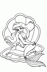 Coloriage la petite sirene ariel 5