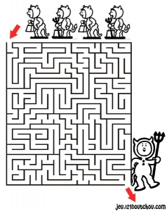 Jeu coloriage labyrinthe