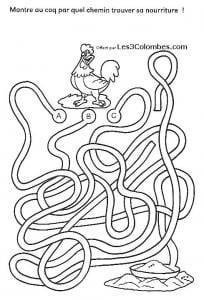 Jeu coloriage labyrinthe