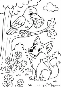 Le corbeau et le renard rusé