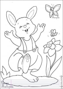 Dessin De Lapin Gratuit à Imprimer Et Colorier