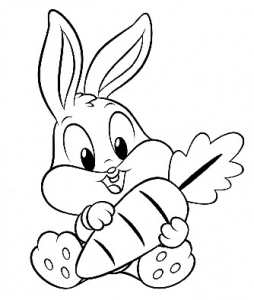 Coloriage de lapin pour enfants