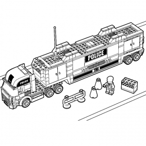 Coloriage camion police lego