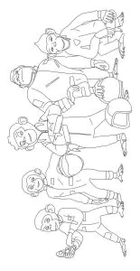 Coloriage de les chimpanzés de l'espace à colorier pour enfants