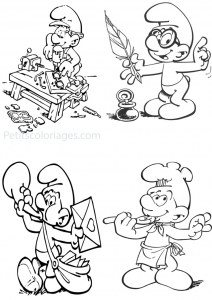 Coloriage de Les Schtroumpfs à colorier pour enfants