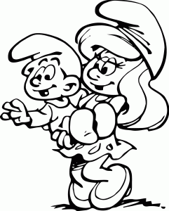 Schtroumpfette Et Bébé