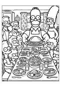 Repas De Famille Chez Les Simpsons