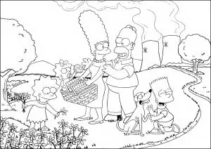 Les Simpsons Dans Leur Jolie Ville De Springfield