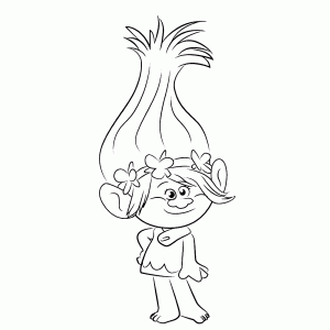 Un Coloriage Très Simple De Princesse Poppy, Pour Les Plus Jeunes