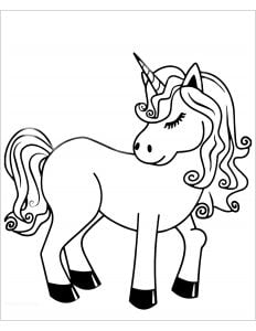 Coloriage de licorne pour enfants