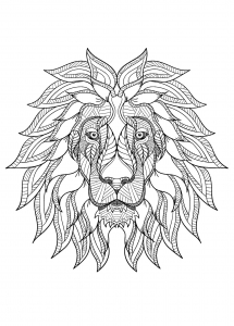 Coloriage enfant lion 3