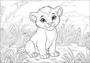 Lionceau Dans La Nature