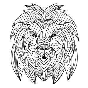 Coloriage enfant lion 6 2