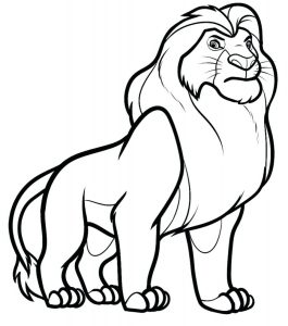 Coloriage enfant lion 8