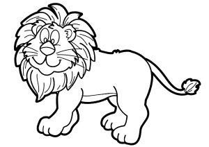 Coloriage enfants lion