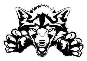 Loup Féroce Prêt à Surgir