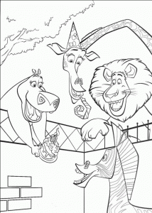 Coloriage de Madagascar pour enfants