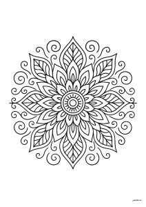 Mandala fleuri simple