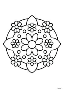 Jolie fleur en mandala