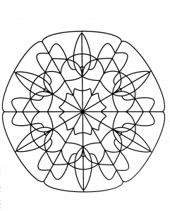 coloriage-facile-mandala-coeurs-enchevetres