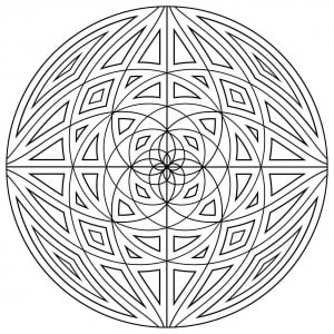 Mandala Difficile Lignes Concentriques