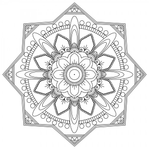 Mandala Très Fin Et Complexe