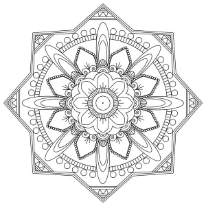 Mandala Très Fin Et Complexe