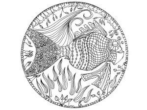 Dessin De Poisson Dans Un Mandala