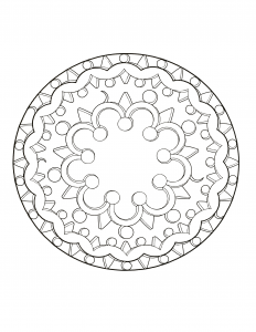 Beau Mandala Aux Traits Fins
