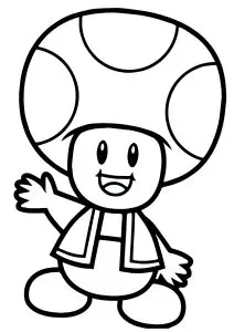 Coloriage gratuit simple pour enfants sur le thème super mario bros.