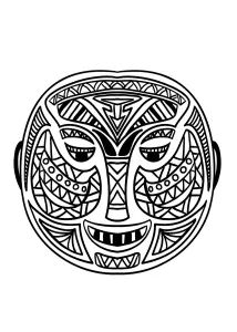 Coloriage Masque Africain