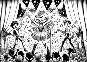 La chanteuse et les musiciens