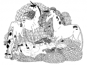 search q=coloriage licorne rigolote facile