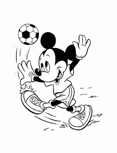 Coloriage mickey foot