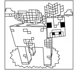 Coloriage enfant minecraft 16