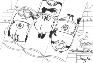 Dessin De Minions Gratuit à Imprimer Et Colorier