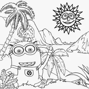 Coloriage de Minions pour enfants