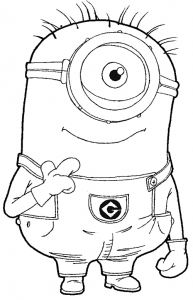 Dessin de Minions gratuit à télécharger et colorier