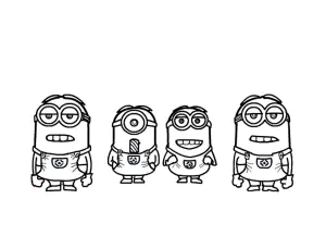 Coloriage De Minions à Imprimer Pour Enfants