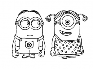 Coloriage de Minions à colorier pour enfants